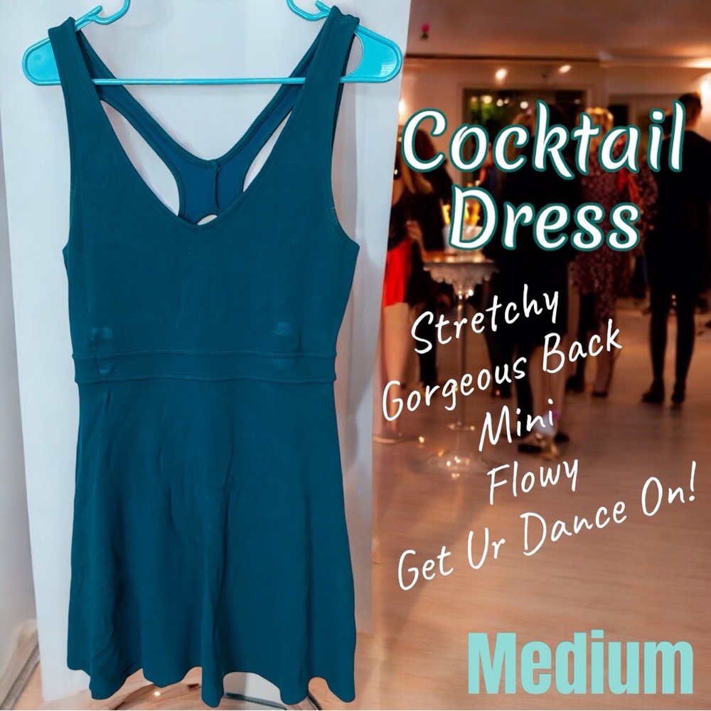 Teal Cocktail Mini Dress Medium